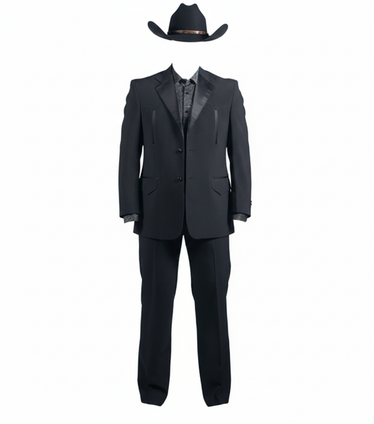 TRAJE DE CABALLERO POLIESTER OLD WEST NEGRO