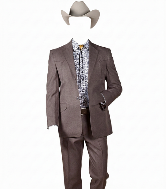 TRAJE DE CABALLERO POLIESTER OLD WEST GRIS TOLEDO