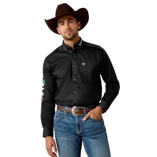 CAMISA ARIAT TEAM LOGO MEXICO CORTE CLASICO ARIAT