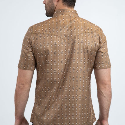 Mens Performance Western Short Sleeve Shirt PLATINI
