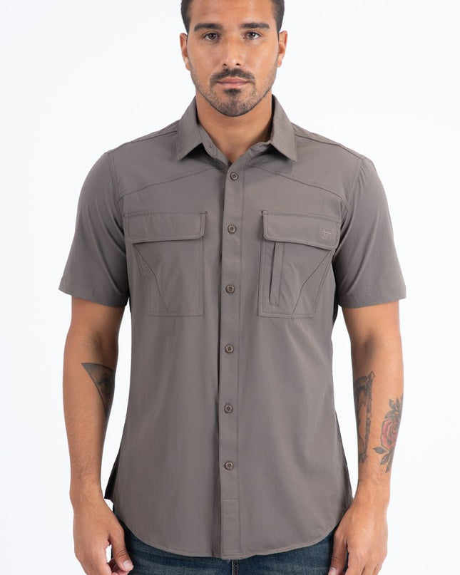 Men's Fishing Short Sleeve Shirt PLATINI
