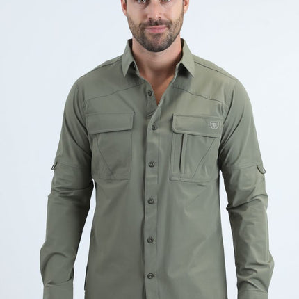 Mens "PERFORMANCE GEAR" Long Sleeve Shirt PLATINI