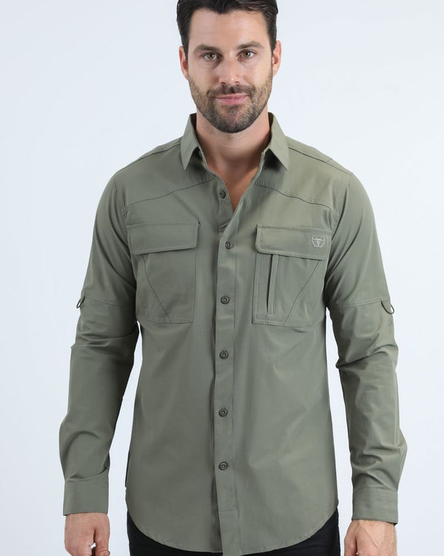 Mens "PERFORMANCE GEAR" Long Sleeve Shirt PLATINI