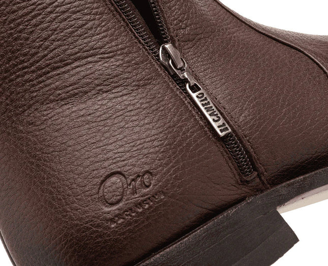 BOTIN CASUAL ORO SOLIS PIEL VENADO EL CANELO