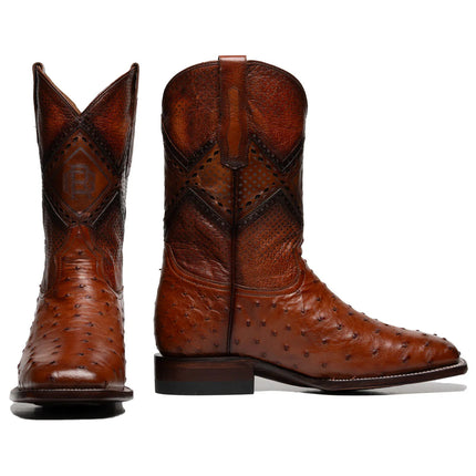 BOTA URBANA EXOTICA LEGADO TAOS AVEZTRUZ COGNAC