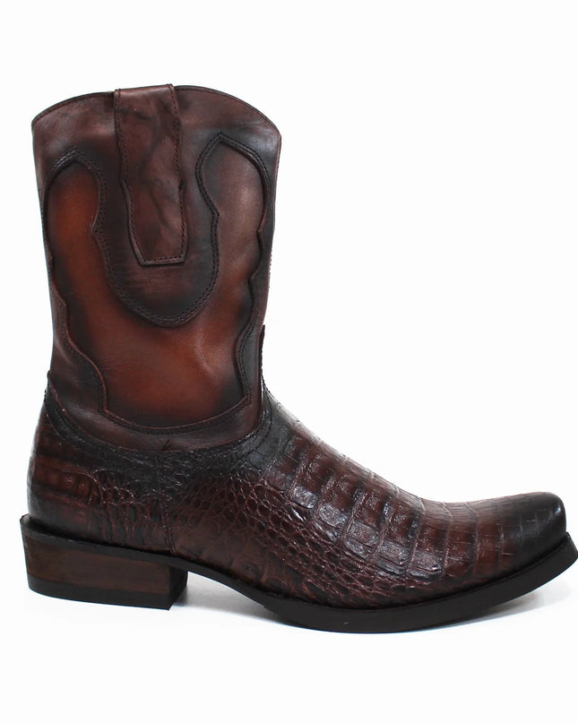 BOTA VAQUERA DE PIEL CON TEXTURA DE COCODRILO INMODA INMODA