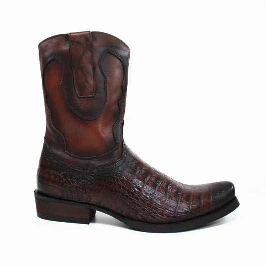 BOTA VAQUERA DE PIEL CON TEXTURA DE COCODRILO INMODA INMODA