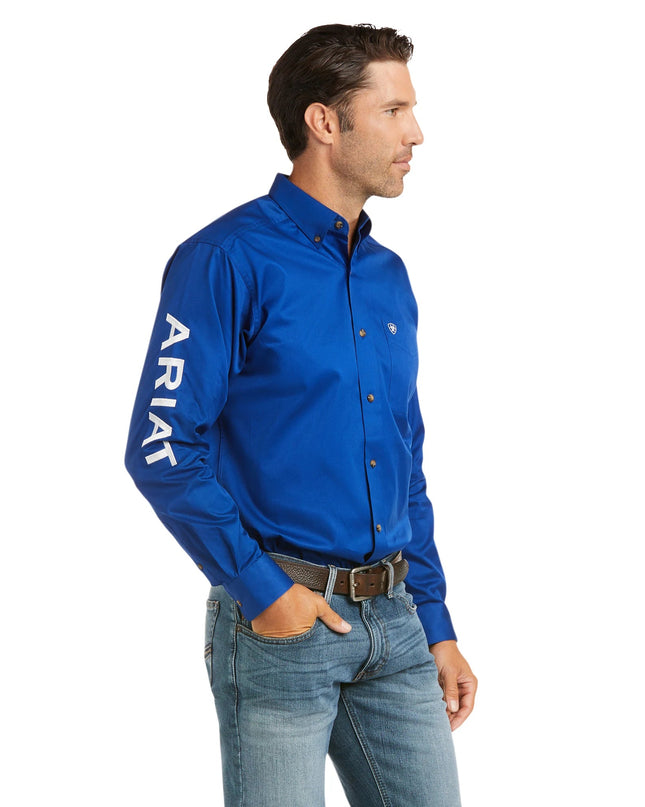 CAMISA ARIAT SOLD TWILL AZUL CORTE CLASICO ARIAT