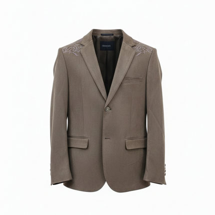 TRAJE DE CABALLERO POLIESTER WILD BC CAFE CON BORDADO WILD BC
