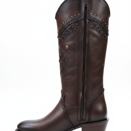 BOTA VAQUERA PUNTA REDONDA MELISSA ORANGE TOMBSTONE Tombstone Boots