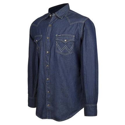 CAMISA VAQUERA WRANGLER HOMBRE MEZCLILLA AZUL WRANGLER