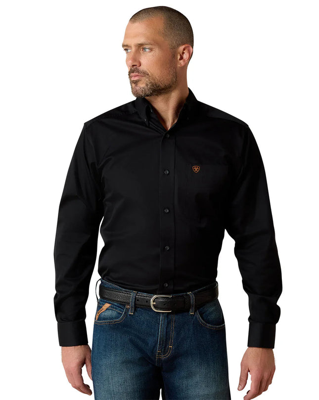 CAMISA ARIAT SOLD TWILL NEGRO CORTE CLASICO ARIAT