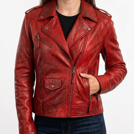 CHAMARRA ROJA PARA DAMA SCULLY