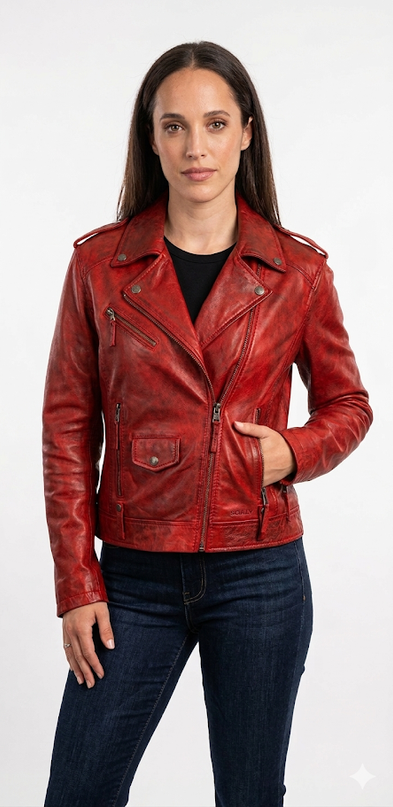 CHAMARRA ROJA PARA DAMA SCULLY