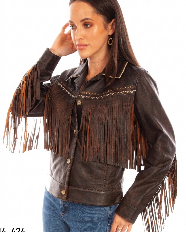 CHAMARRA BARBITAS CUERO SCULLY
