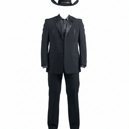 TRAJE DE CABALLERO POLIESTER OLD WEST NEGRO
