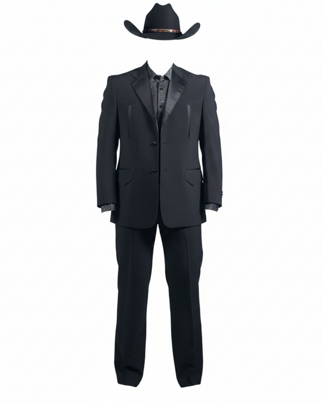 TRAJE DE CABALLERO POLIESTER OLD WEST NEGRO