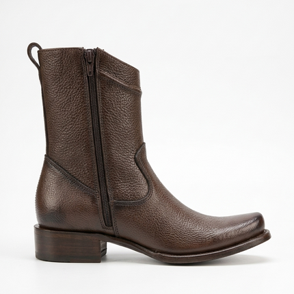 BOTIN CAFE PIEL BORREGO CON DOBLE ZIPPER INDOMABLE'S PARA CABALLERO Indomable's
