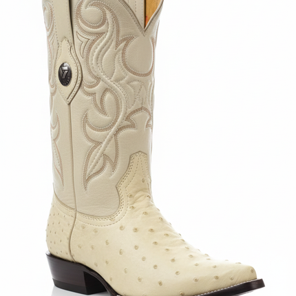 BOTA VAQUERA PUNTAL TOMBSTONE AVESTRUZ HUESO