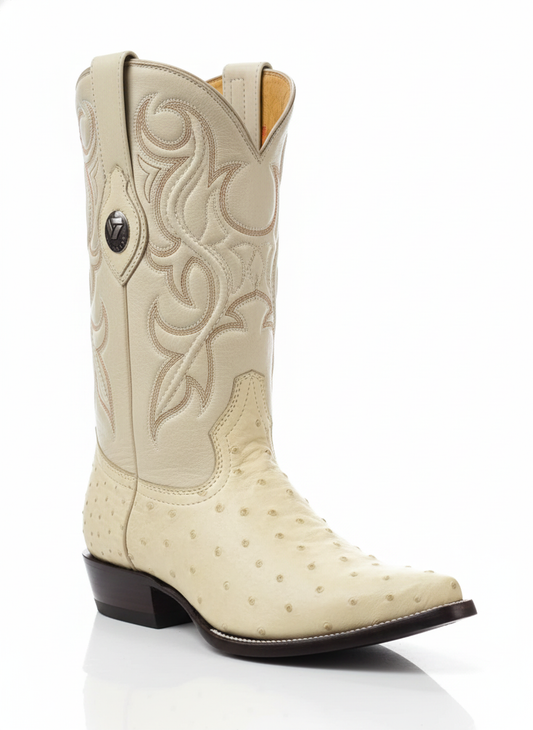 BOTA VAQUERA PUNTAL TOMBSTONE AVESTRUZ HUESO
