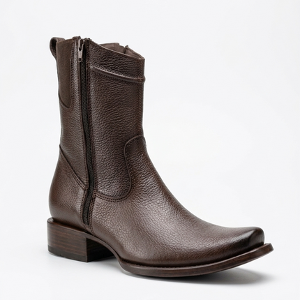 BOTIN CAFE PIEL BORREGO CON DOBLE ZIPPER INDOMABLE'S PARA CABALLERO Indomable's