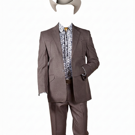 TRAJE DE CABALLERO POLIESTER OLD WEST GRIS TOLEDO