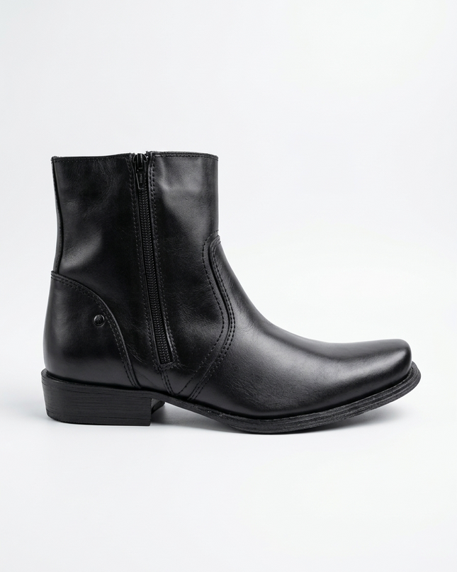 ZAPATO NEGRO DOBLE ZIPPER INMODA INMODA
