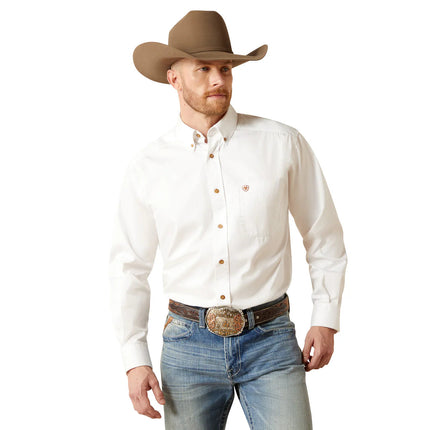 CAMISA ARIAT SOLD TWILL BLANCO CORTE CLASICO ARIAT