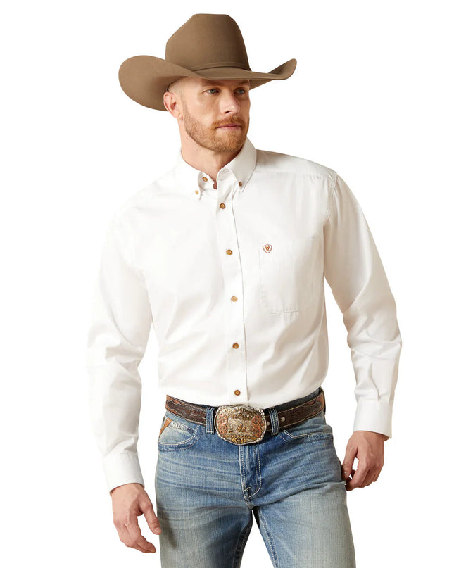 CAMISA ARIAT SOLD TWILL BLANCO CORTE CLASICO ARIAT
