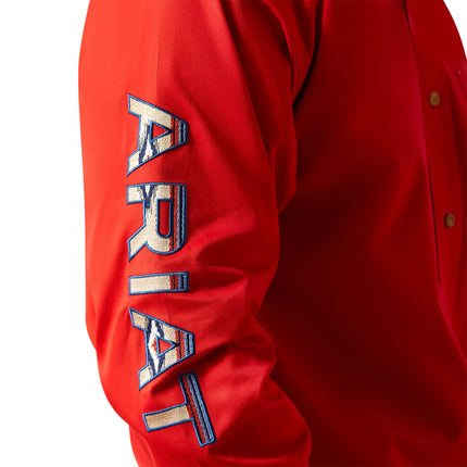 Camisa Ariat Team Logo Twill Rojo Corte Clásico ARIAT