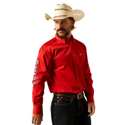 Camisa Ariat Team Logo Twill Rojo Corte Clásico ARIAT
