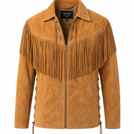 MEN'S FRINGE JACKET SCULLY BOURBON BOAR SUEDE) SCULLY
