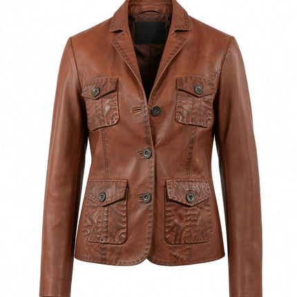 LADIES FOUR POCKET BLAZER RUST SCULLY SCULLY