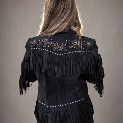 FRINGE BEADED JACKET BLACK SCULLY SCULLY