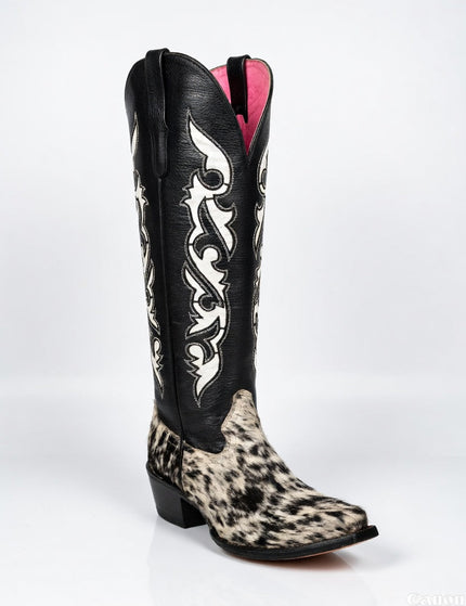 BOTA VAQUERA ALTA PELO DE VACA VIRUS WESTERN BOOTS PARA DAMA VIRUS WESTERN BOOTS