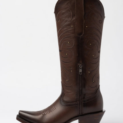 BOTA ALA CAFE VAQUERA VIRUS WESTERN BOOTS PARA DAMA VIRUS WESTERN BOOTS