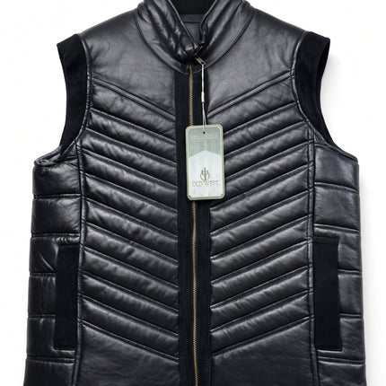 CHALECO DE CUERO NEGRO OLD WEST PARA CABALLERO West Point