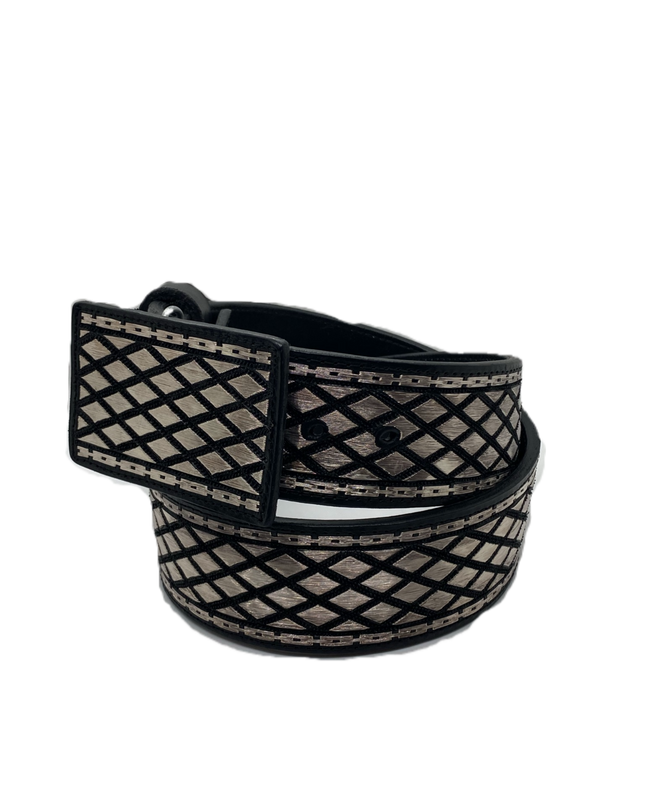 Cinturon Piteado Hilo Plata Zapateria Rosy