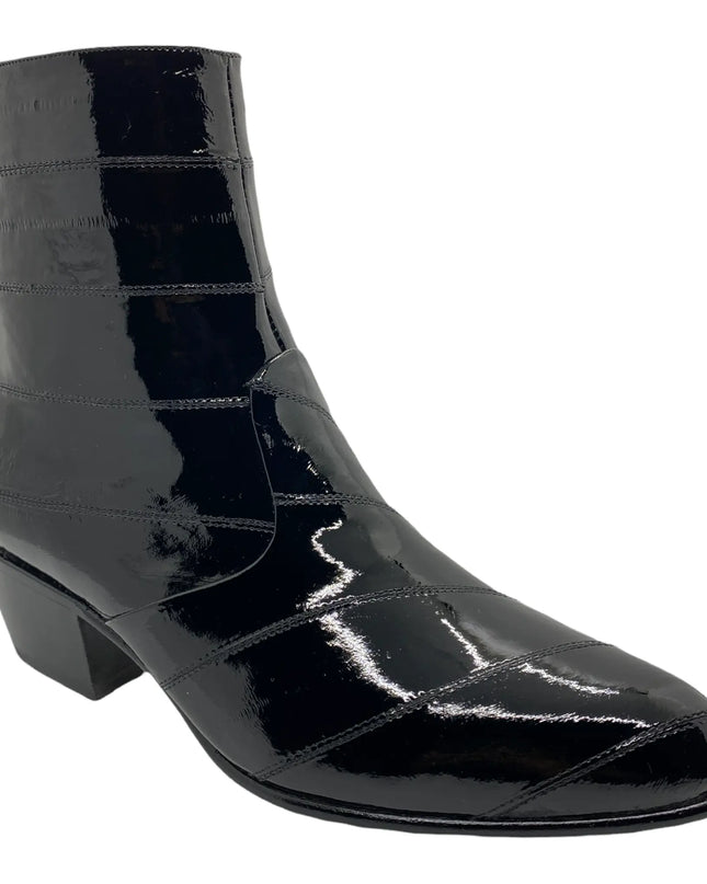 BOTIN MARQUEZ DE LEON PIEL DE ANGUILA NEGRO Marquez De Leon