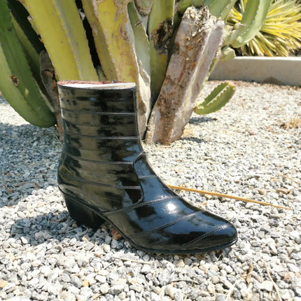 BOTIN MARQUEZ DE LEON PIEL DE ANGUILA NEGRO Marquez De Leon