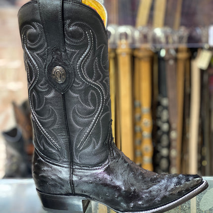 BOTA VAQUERA PUNTAL TOMBSTONE AVESTRUZ NEGRO Tombstone Boots