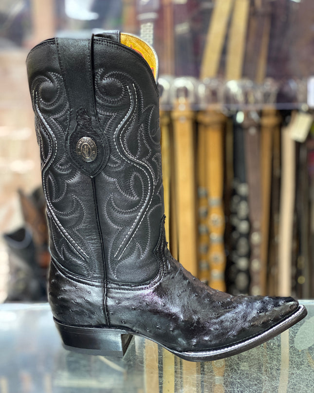 BOTA VAQUERA PUNTAL TOMBSTONE AVESTRUZ NEGRO Tombstone Boots