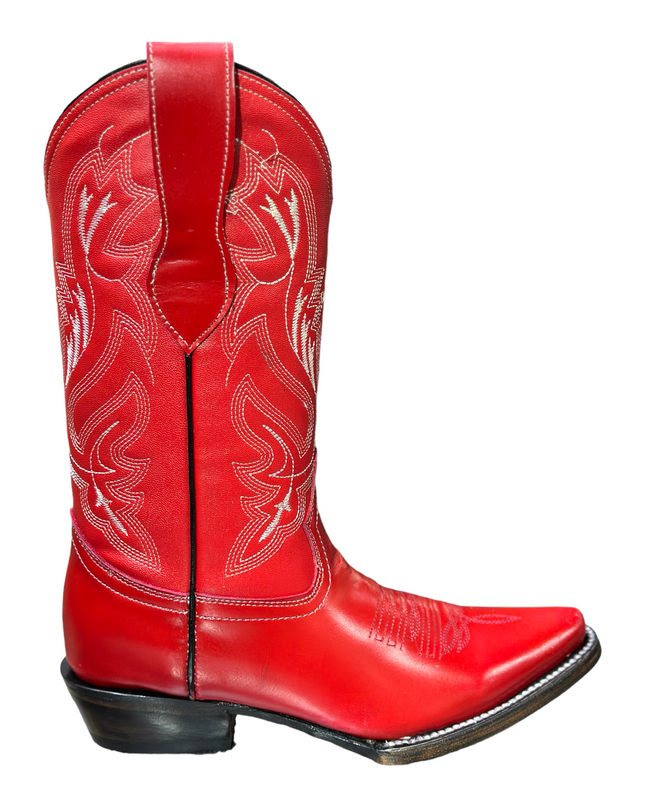 BOTA VAQUERA PUNTAL SIERRENO BOOTS PAULINA RED PARA DAMA botas sierreno