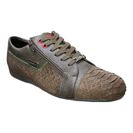 TENIS CASUAL PYTHON NOBUCK CAFE MARQUEZ DE LEON PARA CABALLERO Marquez De Leon