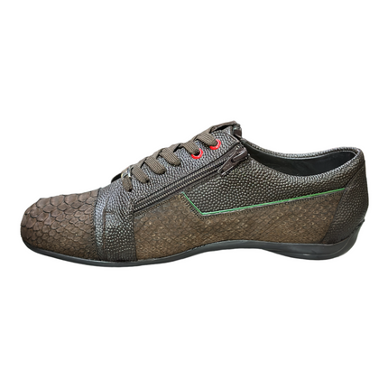 TENIS CASUAL PYTHON NOBUCK CAFE MARQUEZ DE LEON PARA CABALLERO Marquez De Leon