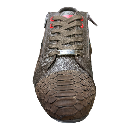 TENIS CASUAL PYTHON NOBUCK CAFE MARQUEZ DE LEON PARA CABALLERO Marquez De Leon
