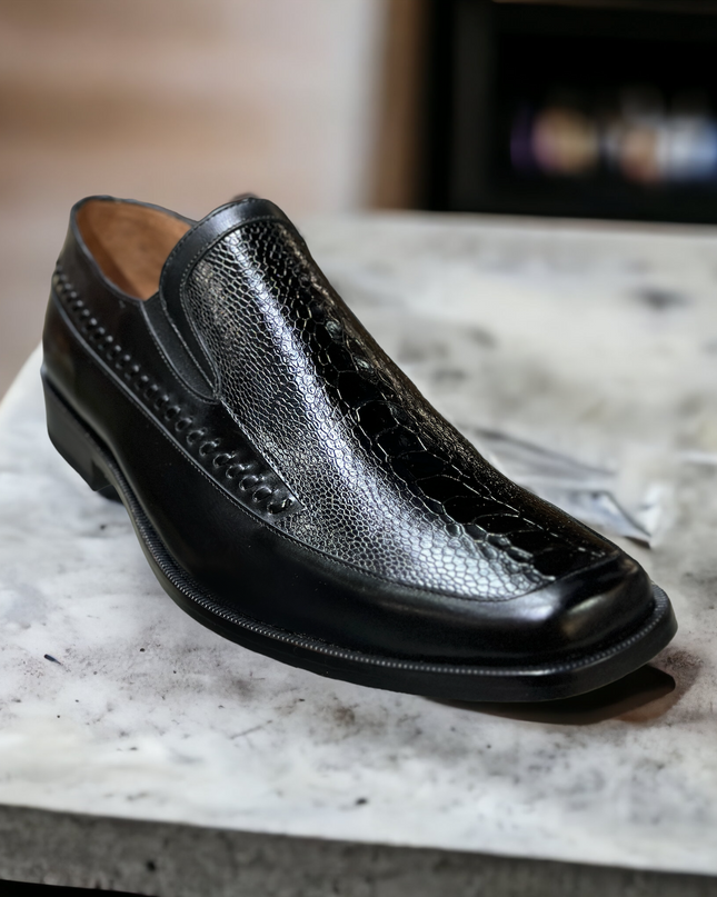ZAPATO DE VESTIR MARAQUEZ DE LEON PATA DE AVESTRUZ ORIGINAL PARA CABALLERO Marquez De Leon